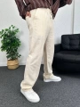 Bej Zincir Desen Keten Baggy Pantolon