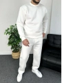 Beyaz Üç İplik Şardonlu Sweat & Baggy Eşofman Takım