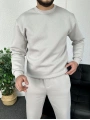 Gri Üç iplik şardonlu sweat