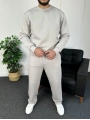 Gri Üç İplik Şardonlu Sweat & Baggy Eşofman Takım