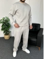Gri Üç İplik Şardonlu Sweat & Baggy Eşofman Takım