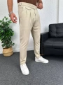 Bej Harvest Duble Paça Kumaş Pantolon