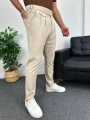 Bej Harvest Duble Paça Kumaş Pantolon