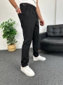 Siyah Harvest Duble Paça Kumaş Pantolon