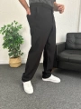 Siyah Ottoman Kumaş Baggy Pantolon