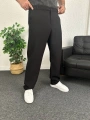 Siyah Ottoman Kumaş Baggy Pantolon