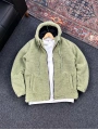 Yeşil Astarlı Düz Peluş Ceket