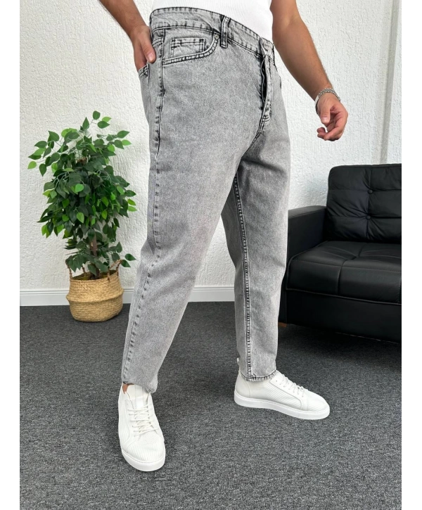 Füme Kar Yıkama Boyfriend Kot Pantolon