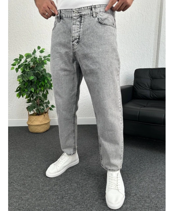 Füme Kar Yıkama Boyfriend Kot Pantolon
