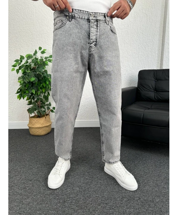 Füme Kar Yıkama Boyfriend Kot Pantolon