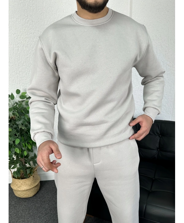 Gri Üç iplik şardonlu sweat