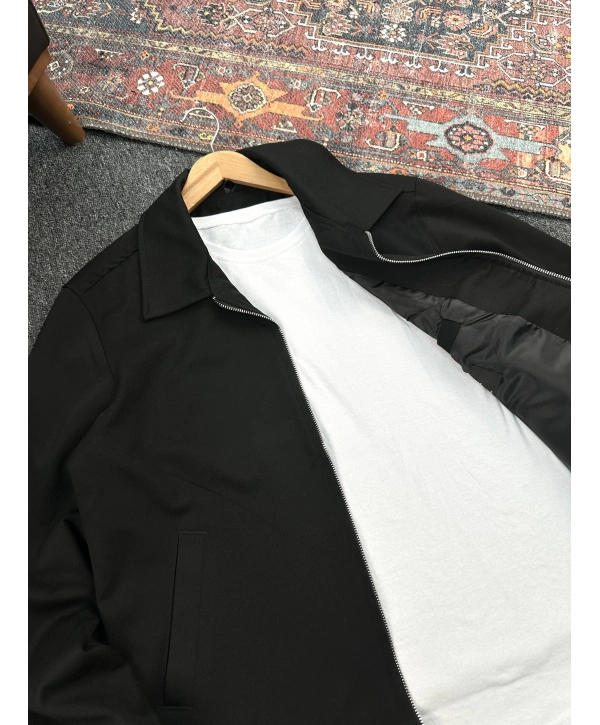 Siyah Gabardin Ceket
