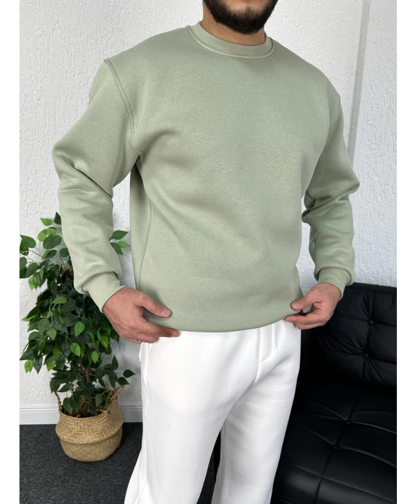 Su Yeşili Üç iplik şardonlu sweat