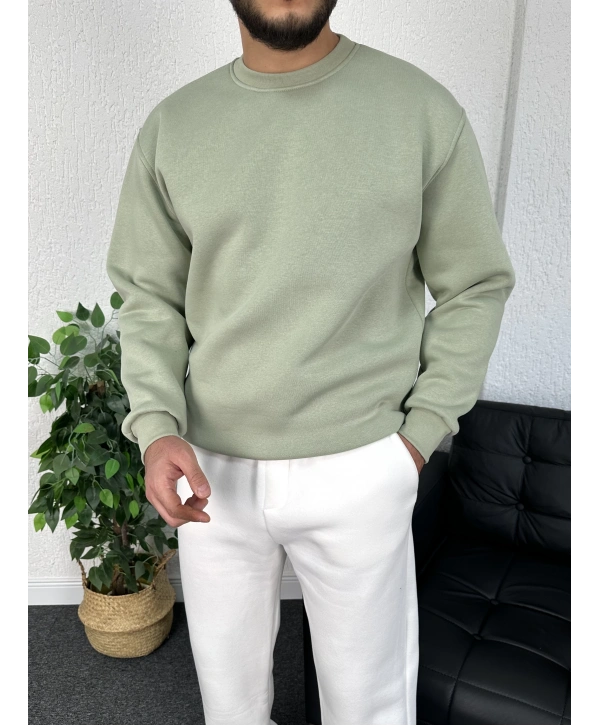 Su Yeşili Üç iplik şardonlu sweat