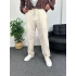 Bej Zincir Desen Keten Baggy Pantolon