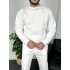Beyaz Üç iplik şardonlu sweat