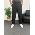 Siyah Ottoman Kumaş Baggy Pantolon