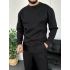 Siyah Üç iplik şardonlu sweat