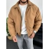 Sütlü Kahve Erkek Oversize Krinkıl Bomber Ceket