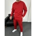 Üç İplik Şardonlu Kırmızı Bisiklet Yaka Sweat & Kırmızı Eşofman Altı Takım