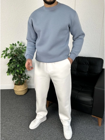 Bebe Mavi Üç İplik Şardonlu Sweat & Baggy Eşofman Takım