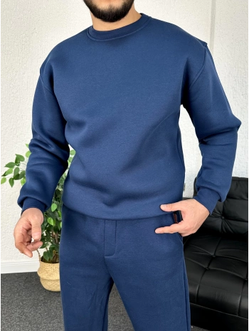 Lacivert Üç iplik şardonlu sweat