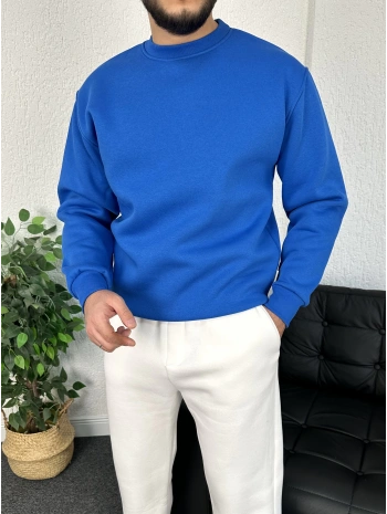 Mavi Üç iplik şardonlu sweat