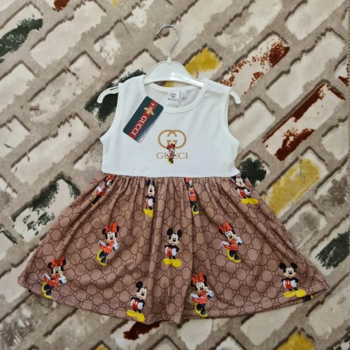 Baby Marka Cuccy Desen Dijital Elbise Kız 9-36 Ay