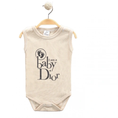 Baby Marka Doory Desen Çıtçıtlı Kolsuz Bady Unisex 6-24 Ay