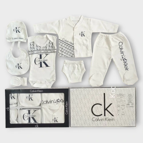 Baby Marka Kelvin Desen Yedili Set Unisex 0-6 Ay