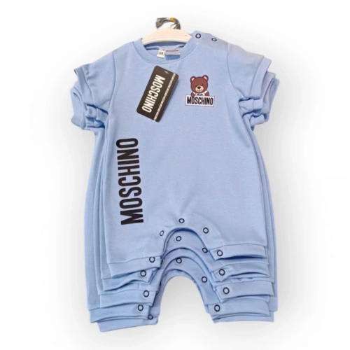 Baby Marka Moşino Desen Çıtçıtlı Tulum Unisex 6-24 Ay