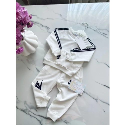 Baby Marka Nke Desen Bisiklet Yaka İkili Takım Unisex 1-5 Yaş