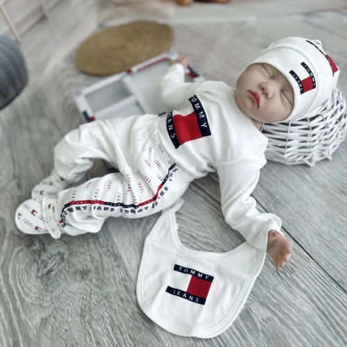 Baby Marka Tomm Desen Beşli Set Unisex 0-6 Ay