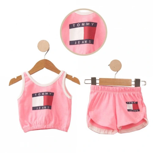 Baby Marka Tomm Desen Bustiyer Askılı Şortlu İkili Takım Kız 1-5 Yaş
