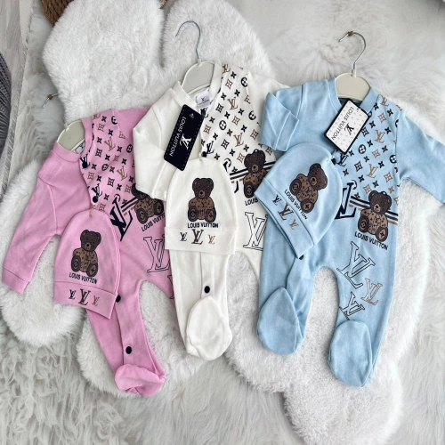 Baby Marka Wilton Desen Şapkalı Tulum Unisex 6-24 Ay