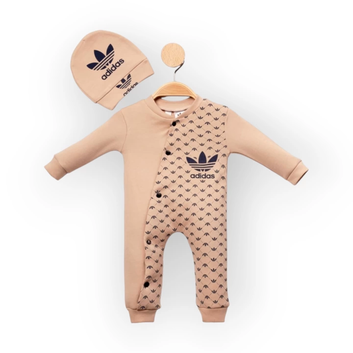 Baby Marka Addas Desen Şapkalı Tulum Unisex 6-24 Ay