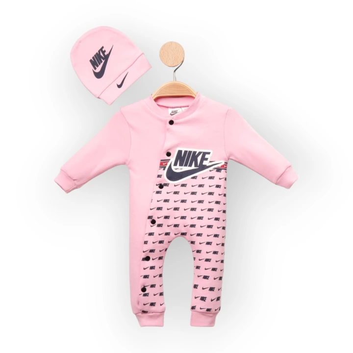 Baby Marka Nke Desen Şapkalı Tulum Unisex 6-24 Ay