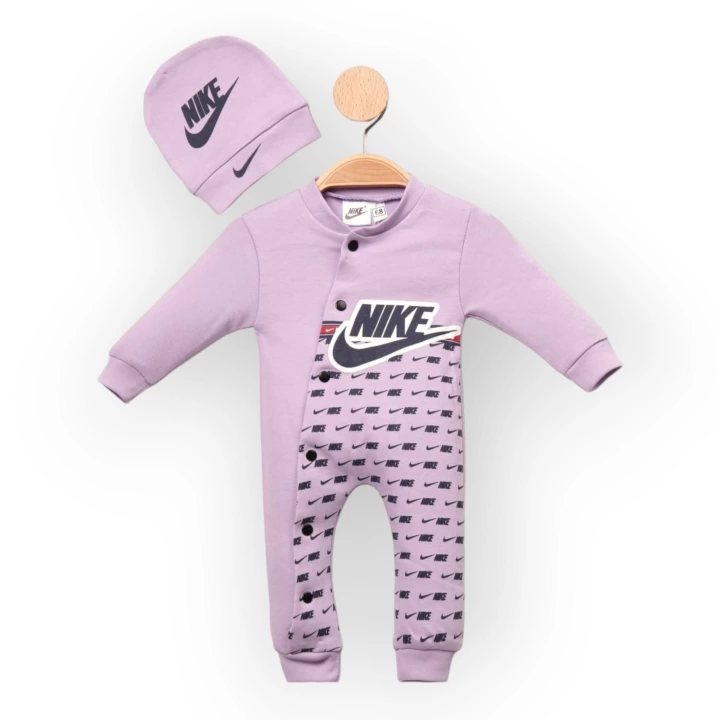 Baby Marka Nke Desen Şapkalı Tulum Unisex 6-24 Ay