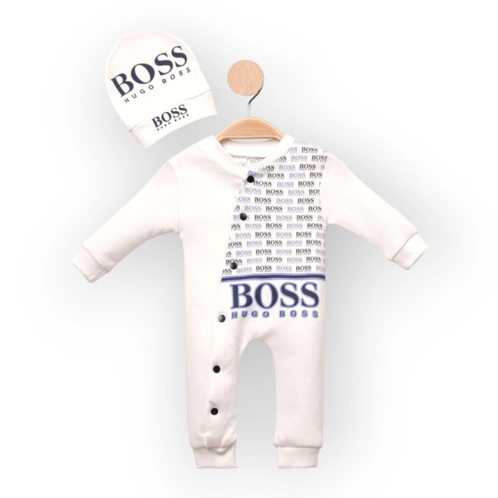 Baby Marka Bossa Desen Şapkalı Tulum Unisex 6-24 Ay