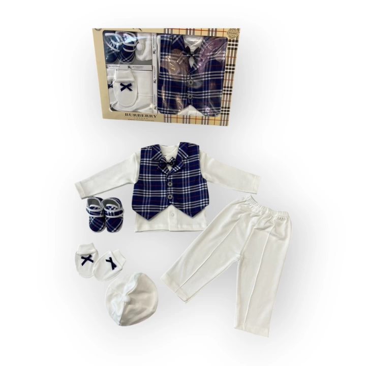 Baby Marka Borberi Desen Mevlütlük Set Unisex 0-6 Ay