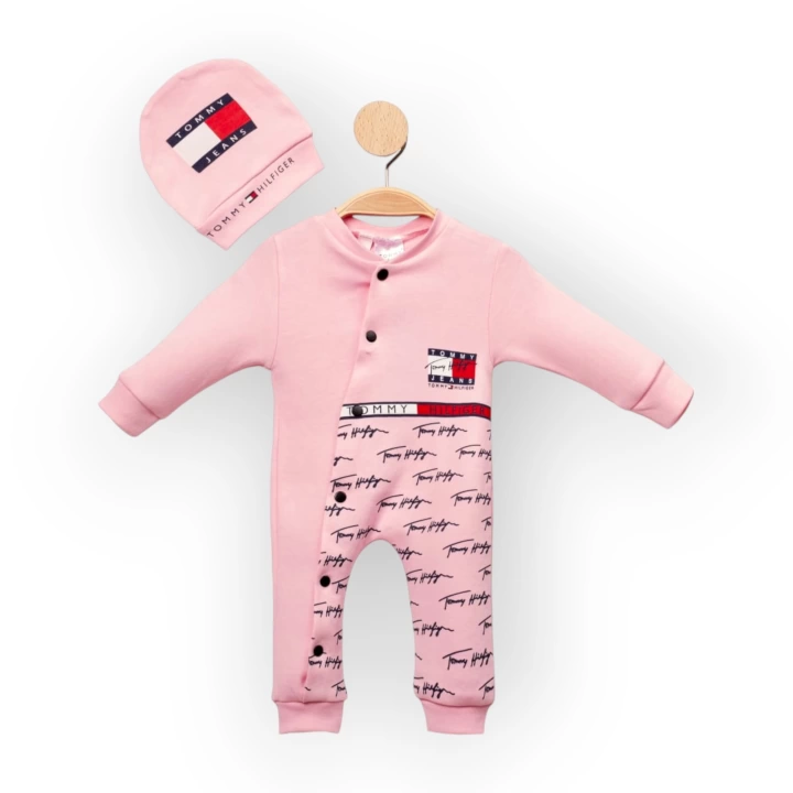 Baby Marka Tomm Desen Şapkalı Tulum Unisex 6-24 Ay