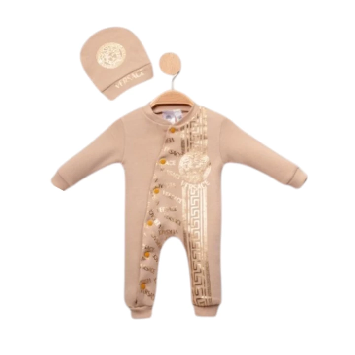 Baby Marka Versay Desen Şapkalı Tulum Unisex 6-24 Ay