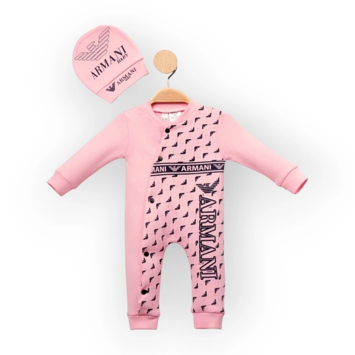 Baby Marka Armay Desen Şapkalı Tulum Unisex 6-24 Ay