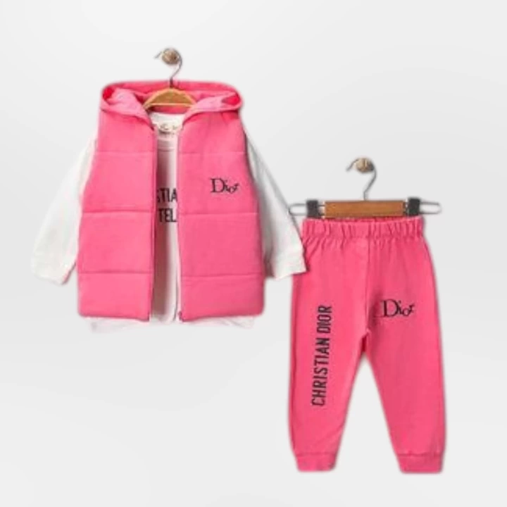 Baby Marka Doory Desen Baskı Yelekli Üçlü Takım Unisex 6-36 Ay