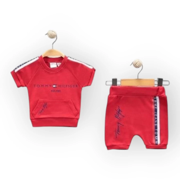 Baby Marka Tomm Desen İnterlok Şortlı İkili Takım Unisex 6-24 Ay