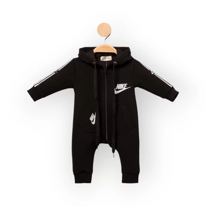 Baby Marka Nke Desen Kapşonlu Tulum Unisex 6-24 Ay