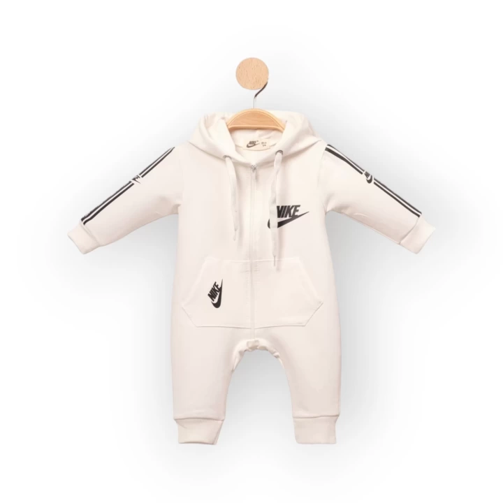 Baby Marka Nke Desen Kapşonlu Tulum Unisex 6-24 Ay