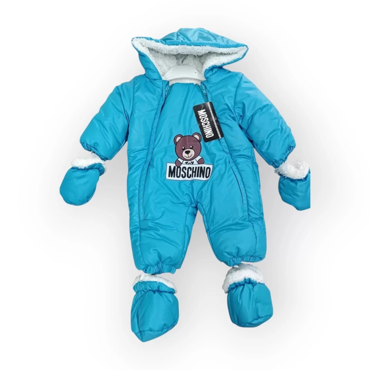 Baby Marka Baskılı Moşino Desen Kozmonot Unisex 3-18 Ay