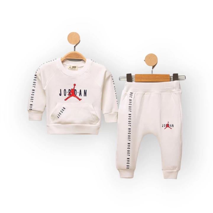 Baby Marka Baskılı Jrdon Desen İkili Takım Unisex 6-24 Ay