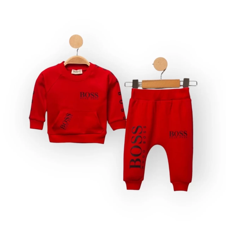 Baby Marka Baskılı Bossa Desen İkili Takım Unisex 6-24 Ay